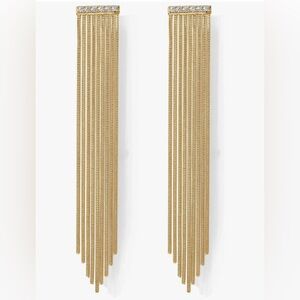 Gorgeous Neiman Marcus 14KT gold Vermeil topaz Fringe dangle Earrings